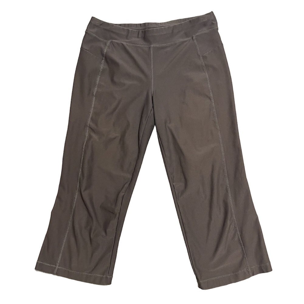 LL Bean Gray Fitness Capri Cropped Athletic Pants Size Small Regular